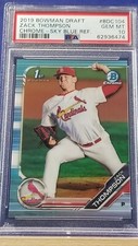 Zack Thompson - 2019 Bowman Draft Chrome Sky Blue Refractor   PSA 10