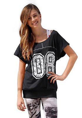 Venice Beach Oversize Shirt mit Tanktop 2tlg. Set Schwarz 140/146 K6928