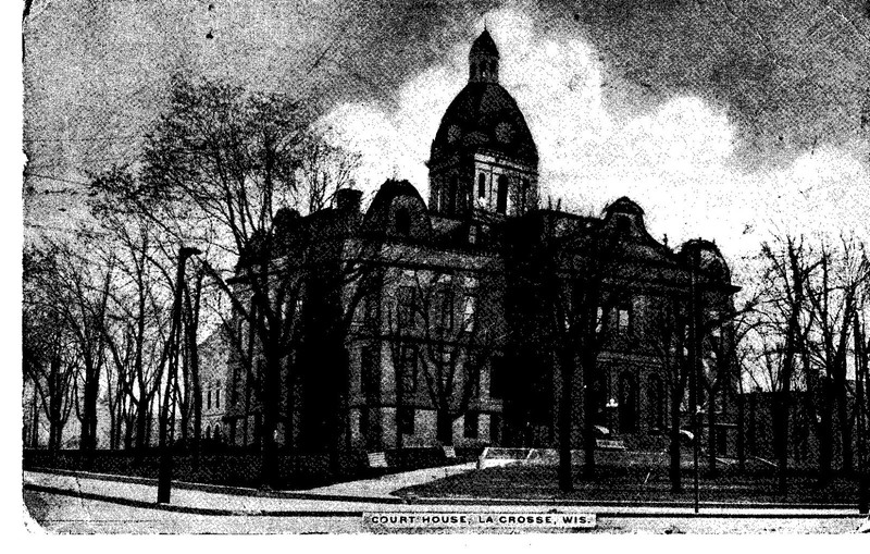Court House, La Crosse, WI, Postmarked 1912 Postcard