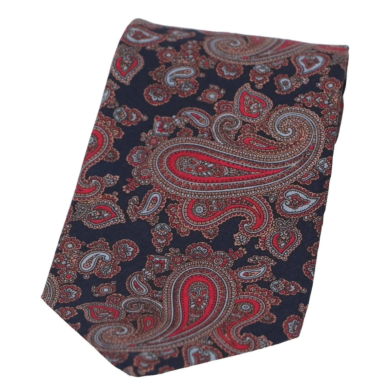 Negro Vintage 100% Seda corbatas, pajaritas y pañuelos