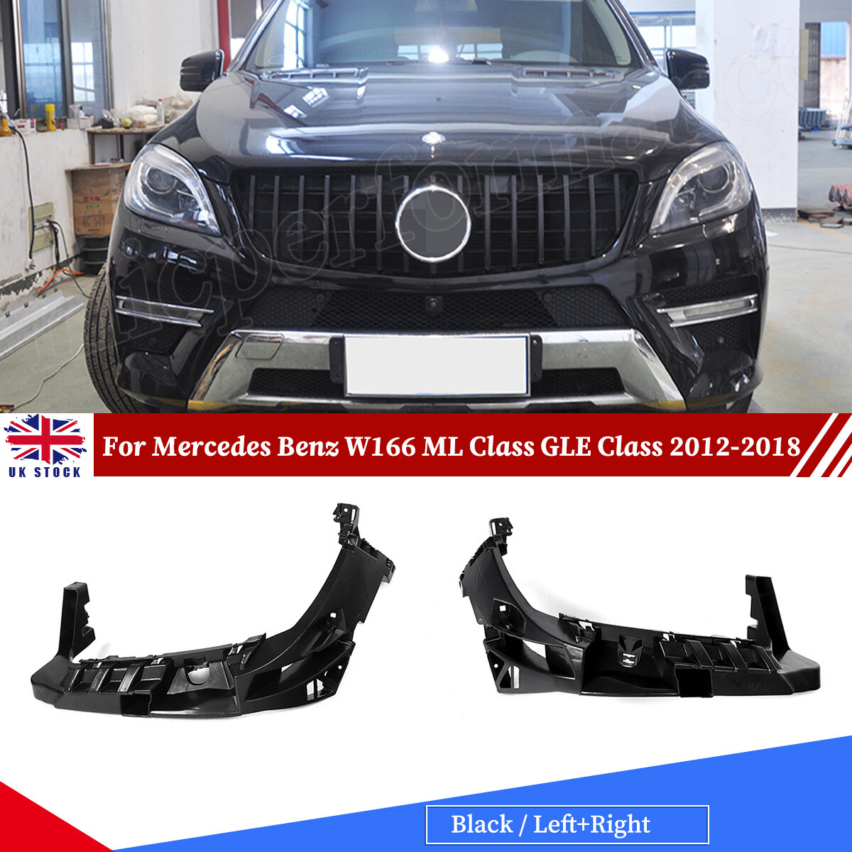 NEW FOR BENZ GLE-CLASS W166 12-18 FRONT HEADLIGHT BRACKET HOLDER 1 PAIR