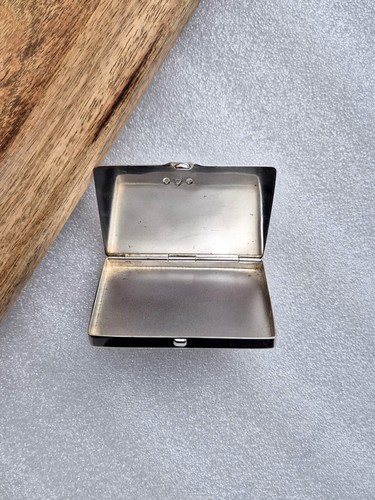 sehr schönes altes 830 Silber Etui von 1939 Pillendose / Snuffdose / Schmuckdose - Bild 8 von 9