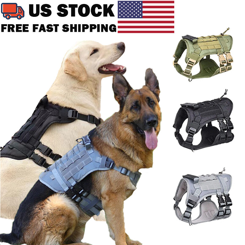 Tactical Dog Harness with Handle No-pull Large Military Dog Working Dog Vest US