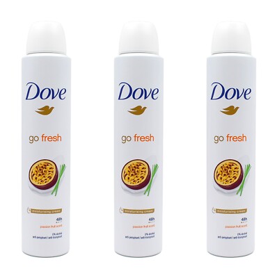 Dove go fresh Passionsfruchtduft Deo Spray Anti-Transpirant XXL, 3x200ml EA47191