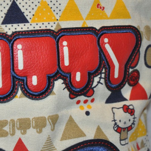 Loungefly Sanrio Hello Kitty Bolso Bolso Tote Canvas Piel sintética Rojo Amarillo Azul - Imagen 6 de 12