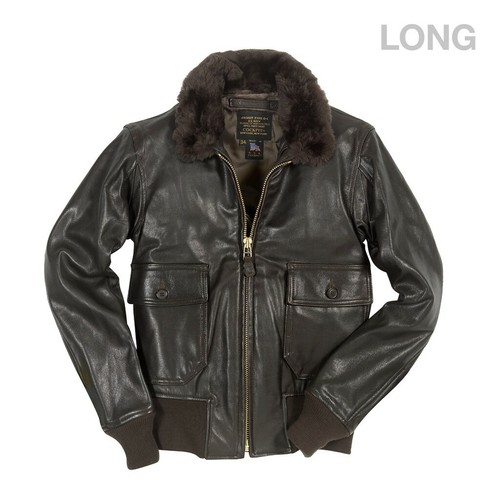 COCKPIT USA U.S. Navy Issue Mil Spec G-1 Jacket Brown (Long) USA Made Z2108L - Picture 1 of 13