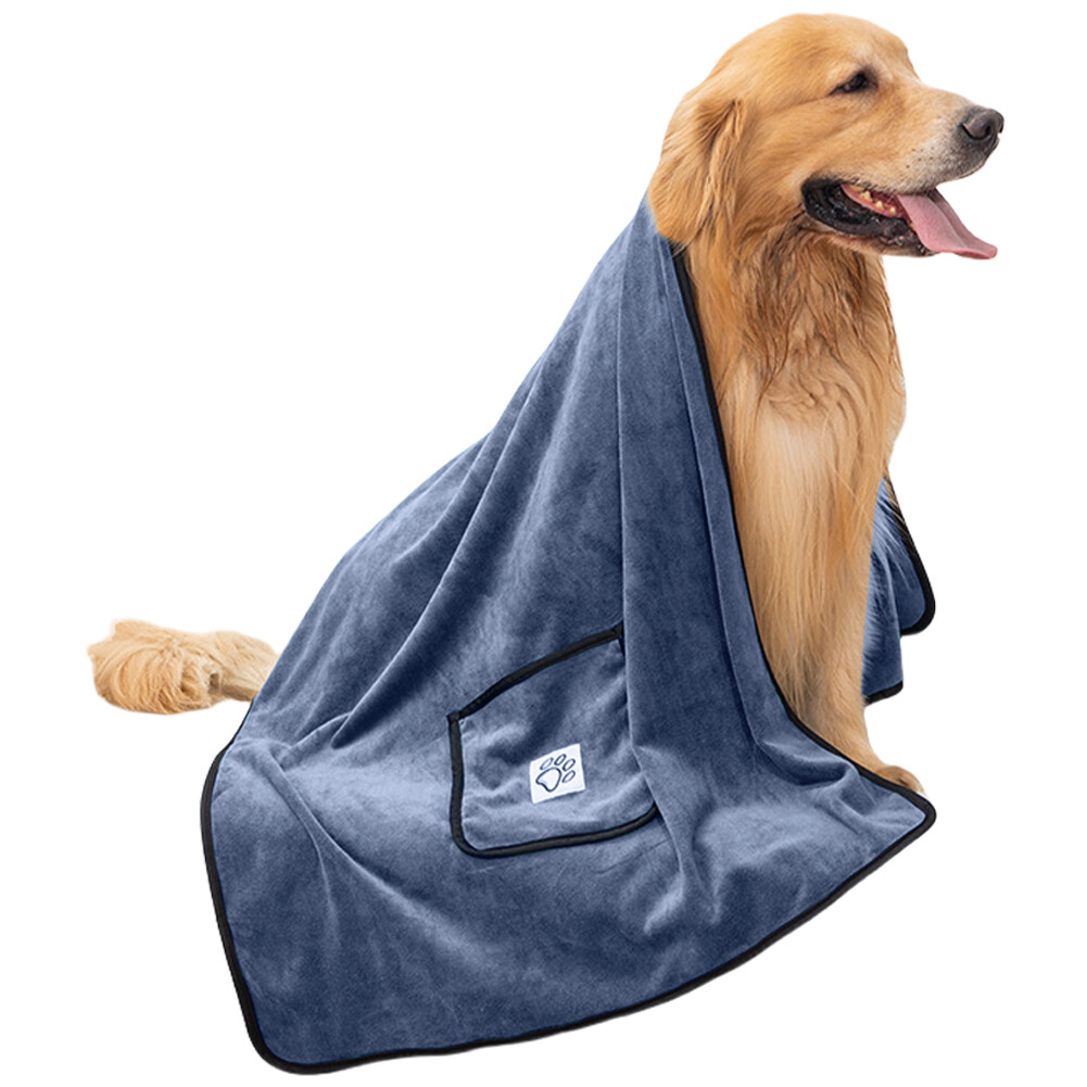 Hundehandtuch, super saugfähiges Mikrofaser-Handtuch für die Haustierpflege, B