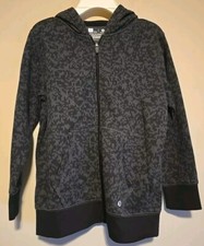 Xersion Youth Black  Gray Hoodie Full Zip Jacket Size 8