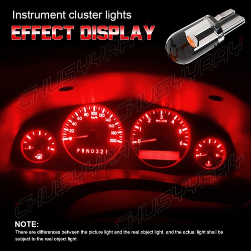 5x Bombillas LED T10 194 ROJAS para Panel de Instrumentos Calibrador Cluster Tablero Luz - Imagen 12 de 13