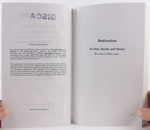 Legal Rights of Children, 3d, 2015-2016 Edition Thomson Reuters 1,421 Pages - Imagen 4 de 8
