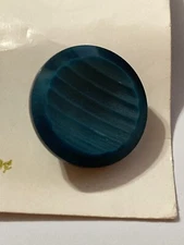 VTG Streamline Plastic Buttons Large Teal Concave Geometric 1-1/8" 1 New on Card