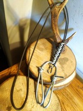 Handmade  Single Duck Call  Whistle Clip Lanyard with double loop Wildfowling.