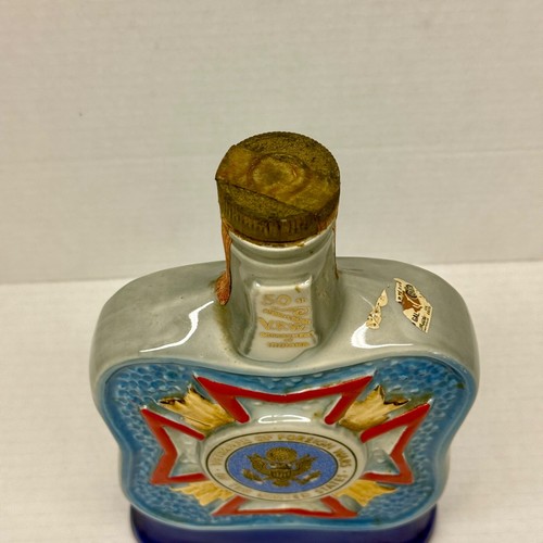 Jim Beam Whiskey Decanter Empty Bottle Veterans Of Foreign Wars 50th Anniversary - Picture 4 of 9