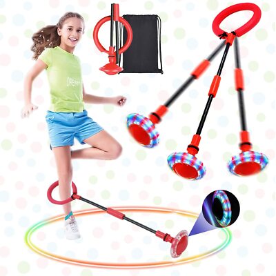 Kinder Swing Wheel LED Jumping Ring Pädagogisches Ball Knöchel Sport Spielzeug