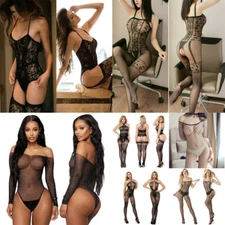 1/ 4PACKS Lingerie Fishnet Body Stockings Dress Underwear Babydoll Sleepwear