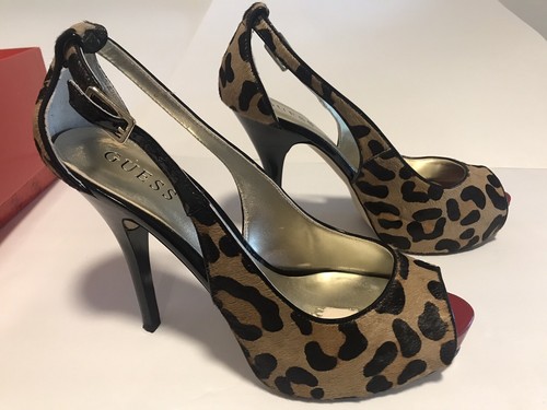 Guess Mujer Tacones altos Tamaño 8 1/2 Zapatos Sandalias Verano Sexy,,  Animal Print | eBay