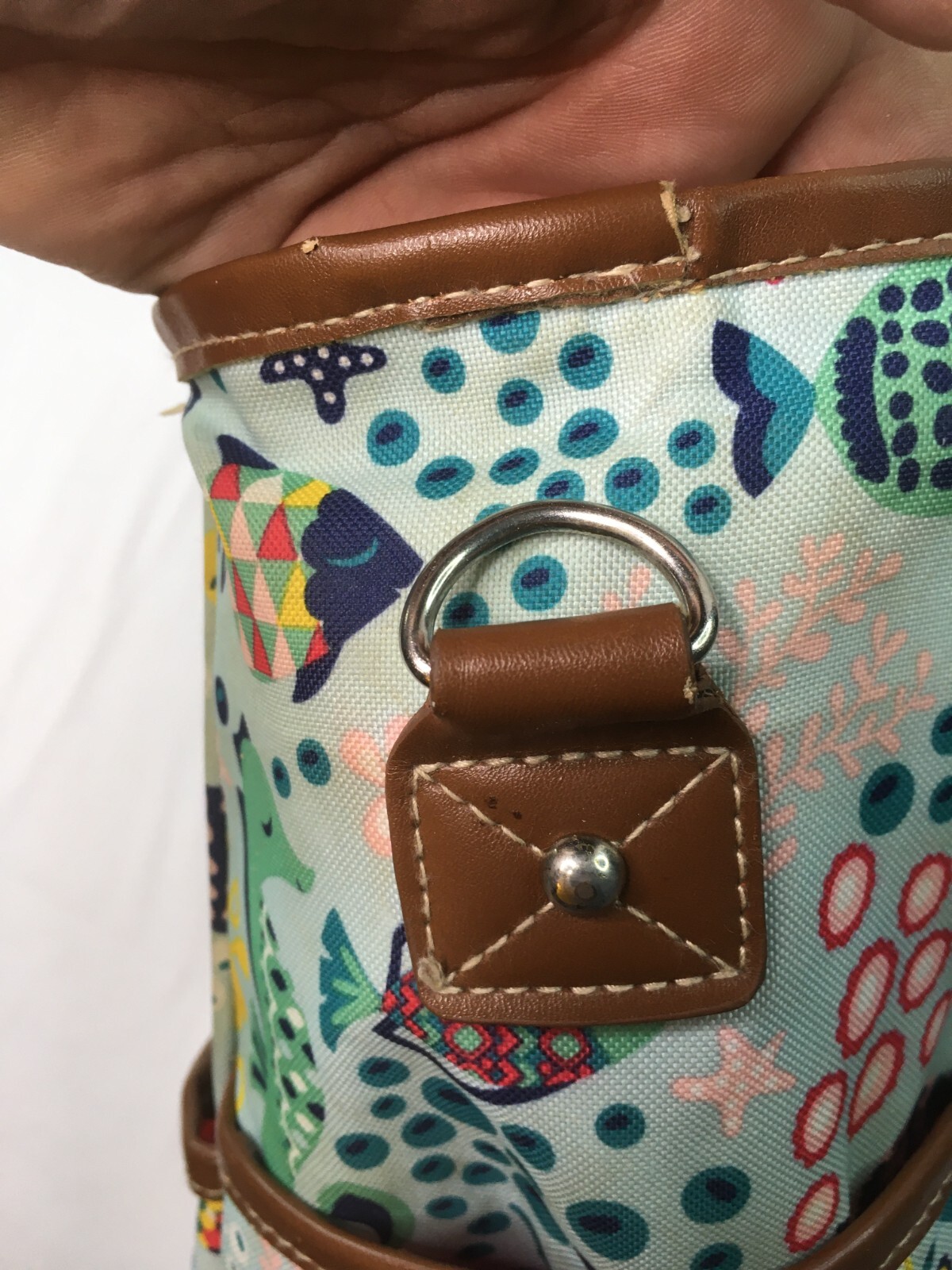 Lily Bloom Green Living Fish Seahorse Handbag Shoulder Crossbody Purse