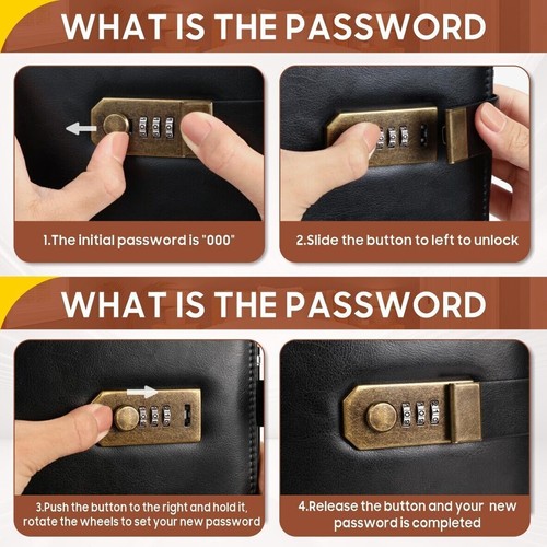 100 Pages A5 Notebook With Combination Lock Password Lockable Diary Journal Book - Picture 9 of 19