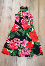 NEW! halter neck lace strap fit & flare dress SIZE 8 10 scuba party evening 50s