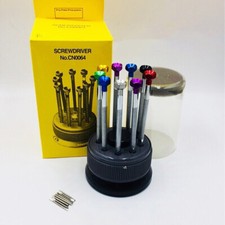Precision Screwdriver 9pc Set Watch Jewelry Slotted Flat Blade Watchmakers Tools