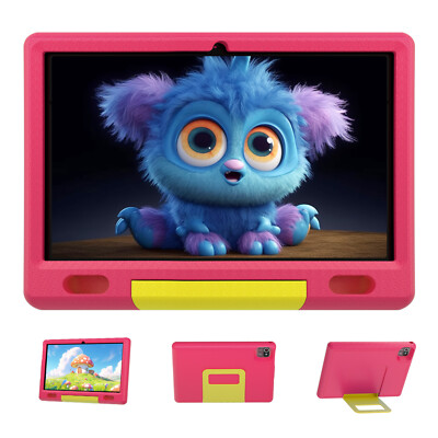 Kids Tablet 10in Android 13 Tablet for Kids 6(2+4) GB 64GB+Shockproof Pink