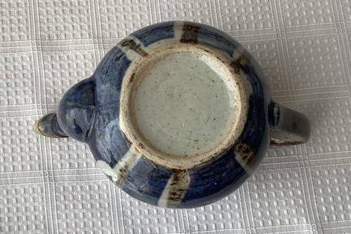 Vintage Chinese Ceramic Blue Teapot - Picture 9 of 9