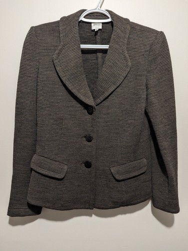 Armani Collezioni Fifth Avenue Womens Wool Blend Blazer Jacket Coat Size 6 Italy