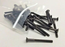 Cap Screw JCA66048-32 Flat Socket 6-32 x 1-1/2" (Pack of 32) Black Plain Finish