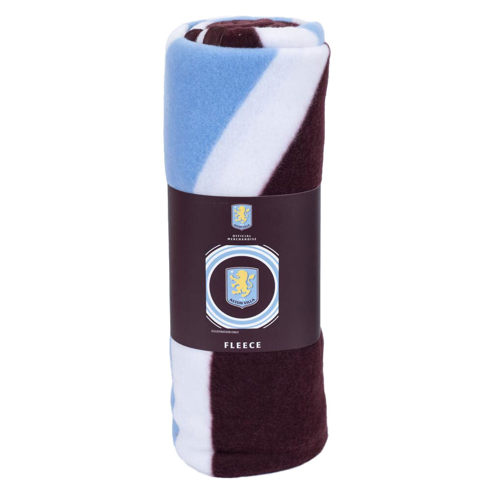 Rackhams Aston Villa Fc Pulse Fleece Blanket, Bedroom, Sports, Gift - 100% Polyester - Image 4