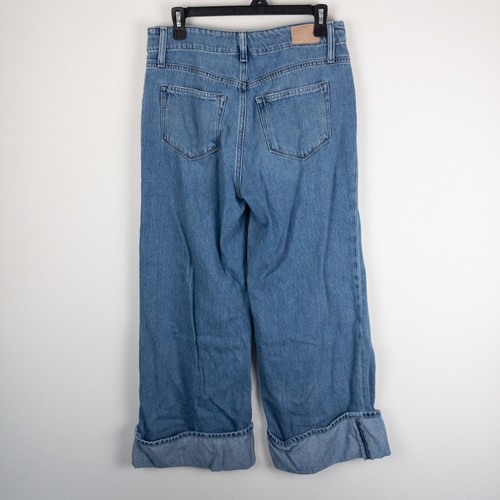 Paige Jeans Womens Size 28 (31x26) Blue Zoey Drawstring Cuffed Wide Leg - Picture 2 of 12