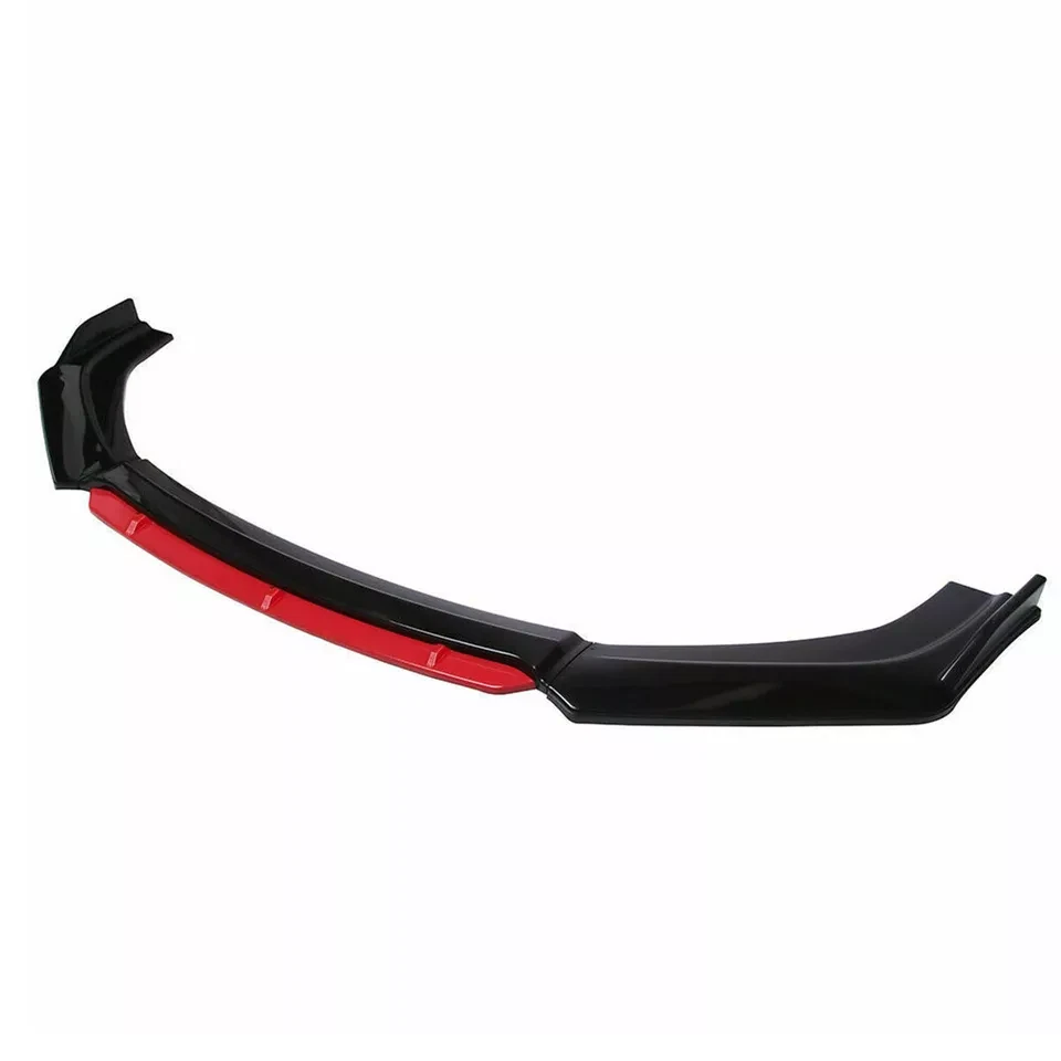 Разделитель кромок переднего бампера для Honda Accord 2016-17 глянцевый черный и красный в стиле JDM - Изображение 4 из 4