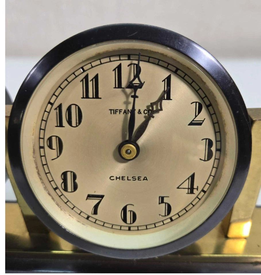 Juego de reloj y barómetro de barco Tiffany & Co. latón y metal armado. Works 1960 Foto 3 de 4