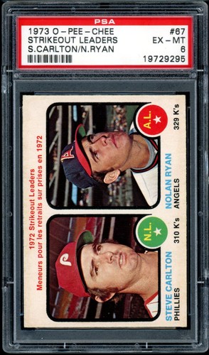 Strikeout Leaders [S. Carlton, N. Ryan] #67 1973 O Pee Chee card