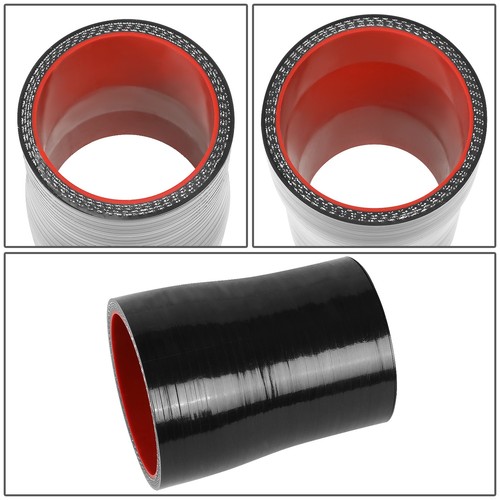 1.75-2" 3-PLY STRAIGHT TURBO/INTAKE/INTERCOOLER PIPE SILICONE REDUCER HOSE BLACK - Picture 5 of 7