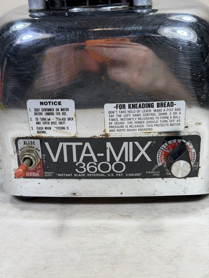 Vitamix 3600 Blender Stainless Steel Base Motor UNIT ONLY VITA-MIX 479041 WORKS - Image 3 of 4