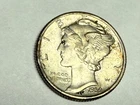 1939 MERCURY silver U.S. dime. Light peppery toned satin BU. #q1