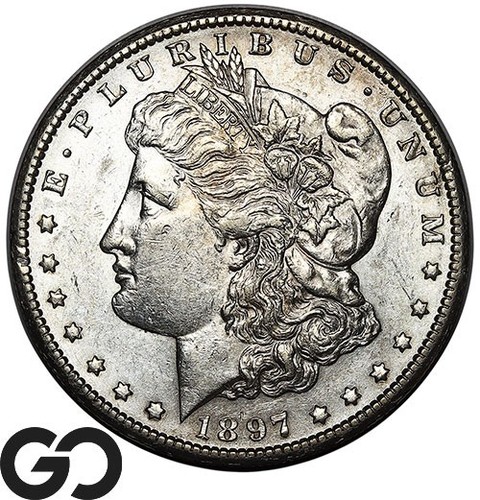 1897-S Morgan Silver Dollar Coin, Choice Uncirculated+