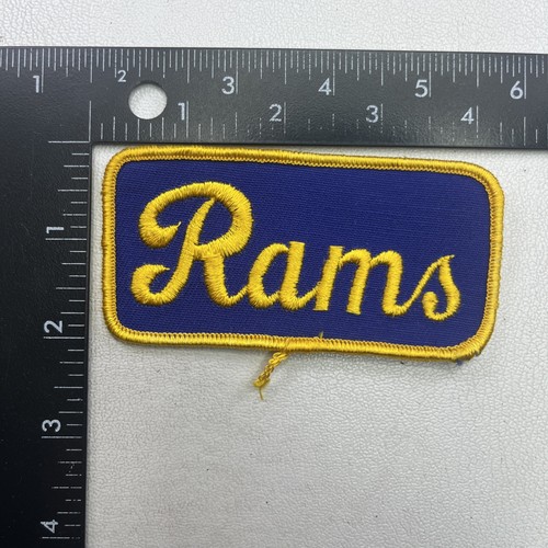 NOS Yellow On Blue RAMS Football Team Patch 00PT