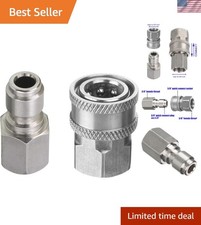 3/8 Inch Quick Connect Adapter Set - 5000 PSI Stainless Steel Fittings