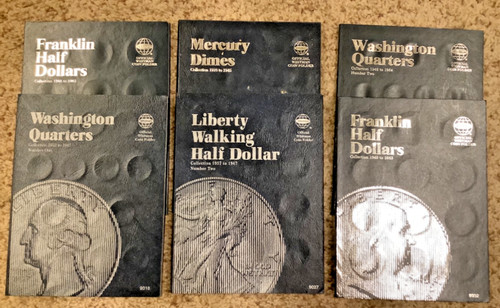 Whitman Coin Albums/Folders Lot 6 modern style clean and empty!