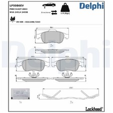 Delphi Bremsbelagsatz Bremsklötze vorne 410609896R 21016132