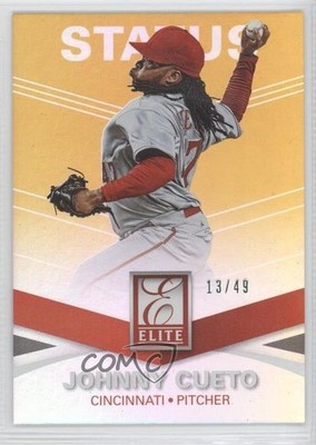 2015 Panini Elite Status Gold 13/49 Johnny Cueto #61 4k8