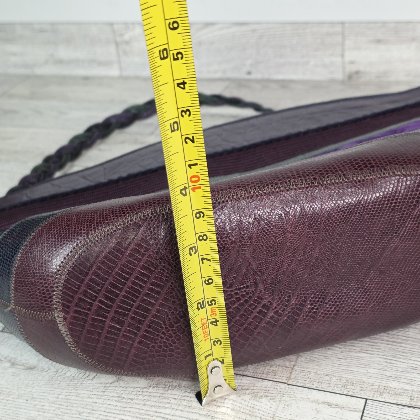 SHARIF Lizard Croc Leather Patchwork Convertible … - image 15