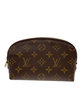 LOUIS VUITTON Pochette Cosmetic PM Monogram Canvas PVC Brown