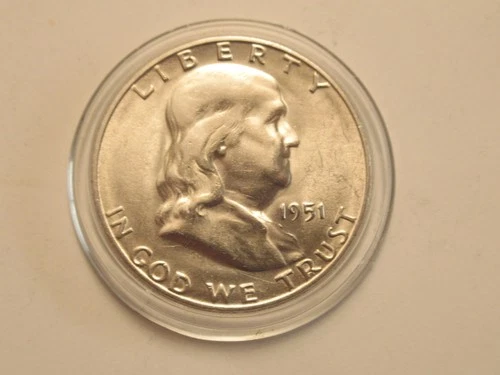 1951 S Franklin Half Dollar, Unc. w/capsule