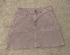 American Eagle Super Stretch Light Purple Corduroy Mini Skirt Size 00 Regular