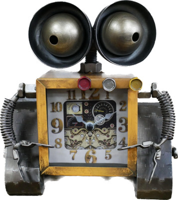 Industrial & Aged Feel Roboter Tischuhr | Vintage Retro TV Style | Wand E Style