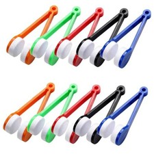 Houlishu10PCS Mini Eyeglass Cleaner Brush, Portable Black Red Blue Orange Green