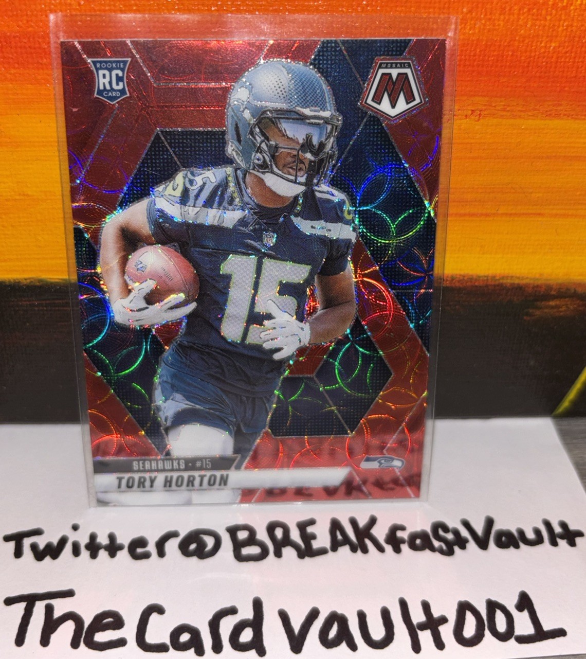 2025 Panini Mosaic - Rookies Tory Horton #396 Red Scope Prizm (RC)