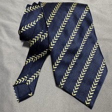 Baseball Stitch Silk NeckTie MLB Sports Accessory Handmade Blue Tie Chevron